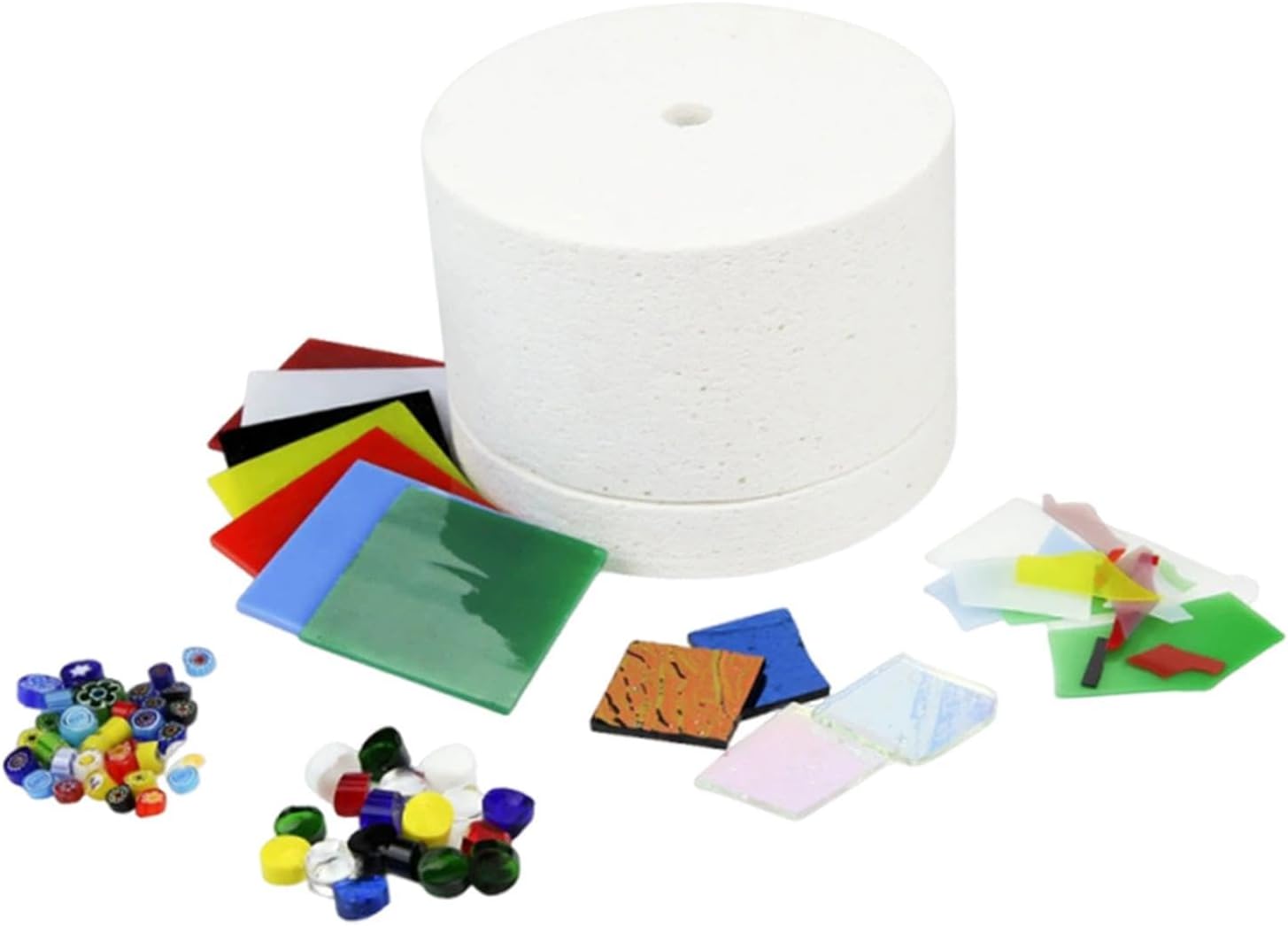 F Fityle Professional Small Microwave Kiln for Fusing Glass Melting DIY Glass Jewelry, Compact Ceramic Fiber Kiln for Firing Clay Beads Pendants, Home Crafting Tool
