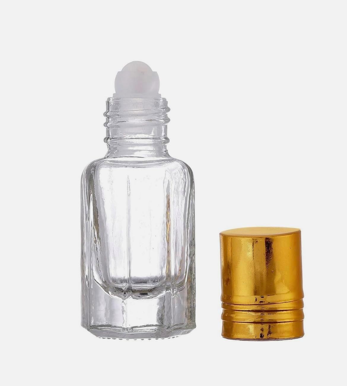 FOOD CITY Empty Glass Attar Bottles [12ML] with Roll-On Applicator & Caps – Bulk Pack of 12 | Refillable Fragrance Storage Perfume Oil Bottles for Small Businesses & DIY Fragrance Use