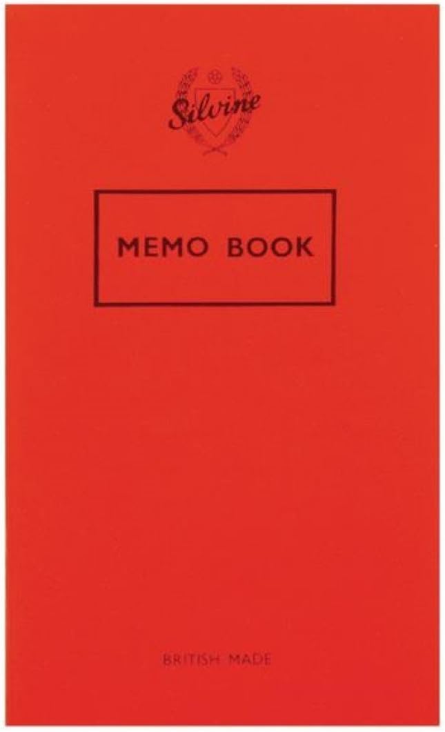 Silvine SV042F 158mm x 99mm Feint Memo Book, Red, Pack of 24,15.9 x 9.5cm