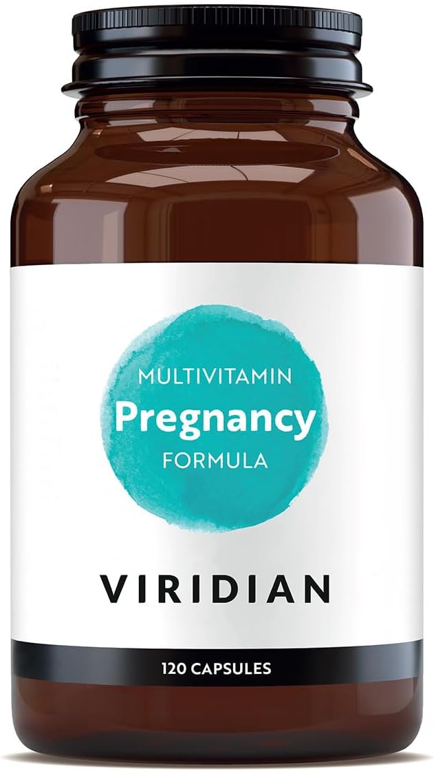 Viridian - Pregnancy Multivitamin Formula - 120 Caps | DHA & Folic Acid | for Pregnancy & Breastfeeding |Formula for Mother & Baby | Iron, Iodine, Vitamin D & More for Cognitive & Bone Health | Vegan
