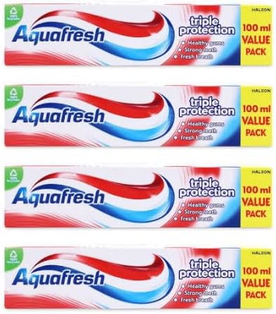 Home & Hatch - Aquafresh Triple Protection Toothpaste 100ml - Home & Hatch Family Pack - Pack of 4