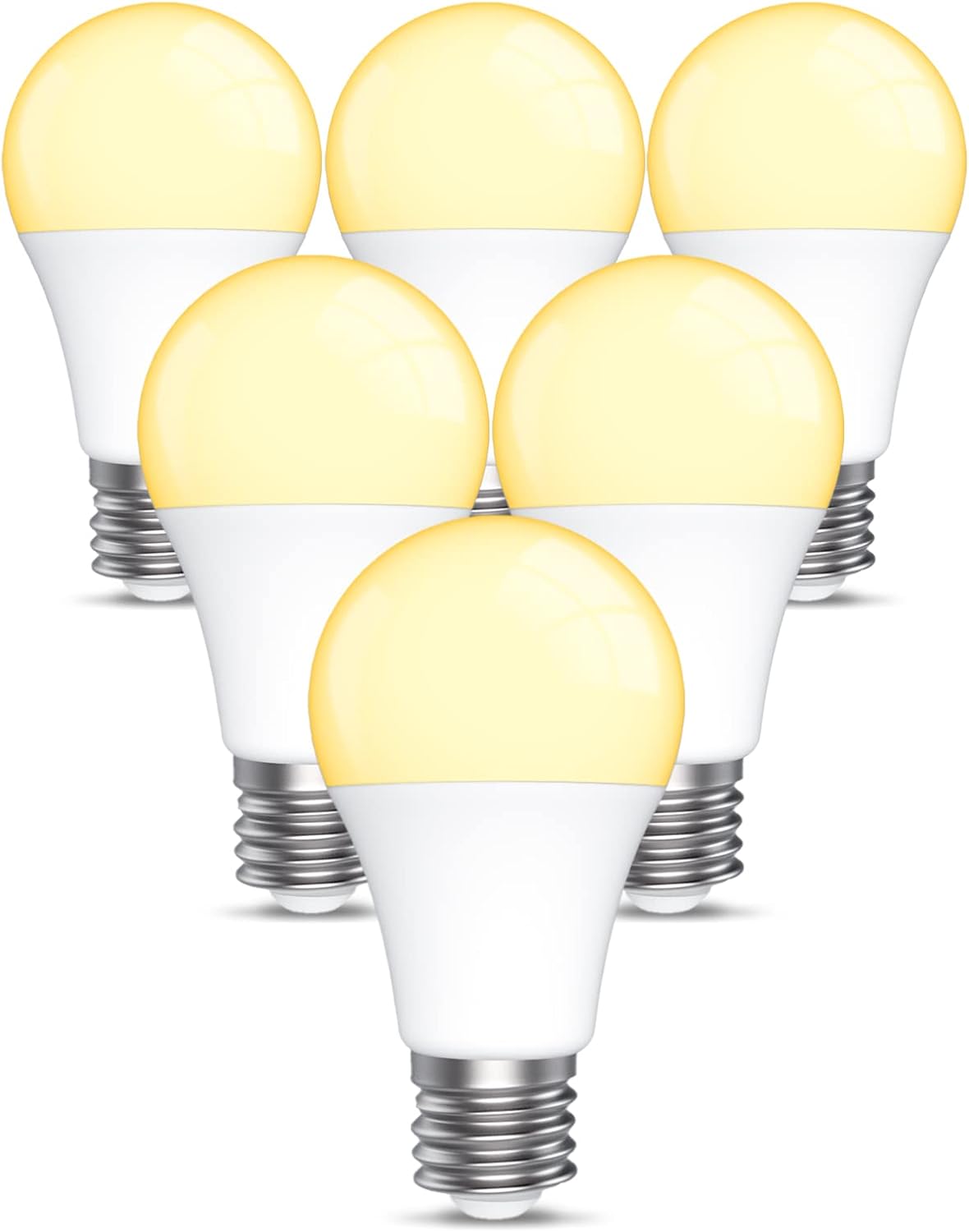 LEDYA E27 Screw Bulb 75W Equivalent, 13W 3000K Warm White ES Led E27 Bulb , 806 Lumens, Non-Dimmable, A60 Standard Energy Saving LED Bulb, 6-Pack