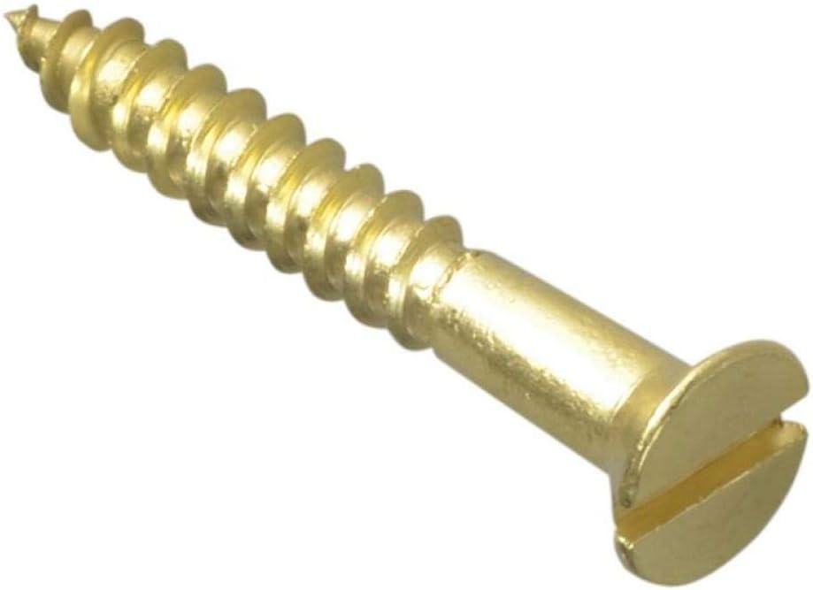 ForgePack Wood Screws - Solid Brass | 1 1/4" x 8 | Solid Brass | Pack 12