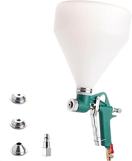 Air Texture Spray Gun,Drywall Texture Sprayer with 1.45 Gallon Hopper,3 Nozzle:4.0mm/6.0mm/8.0mm,for Stucco Mud or Popcorn on Walls and Ceiling,Knockdown