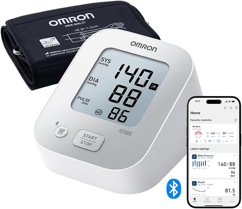 OMRON X3 Comfort AFib, Clinically Validated Upper Arm Blood Pressure Monitor for Home Use, Intelli Wrap Cuff Included (22-42cm), AFib Detection, Blood Pressure Machine with 3X Measurement Function