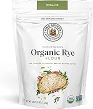 King Arthur Baking Organic Medium Rye Flour - 3 lbs for Complex Flavorful Breads & Baked Goods - 100% US Grown & Milled - Non-GMO Project Verified - Robust Flavor for Rye Bread, Cookies & More