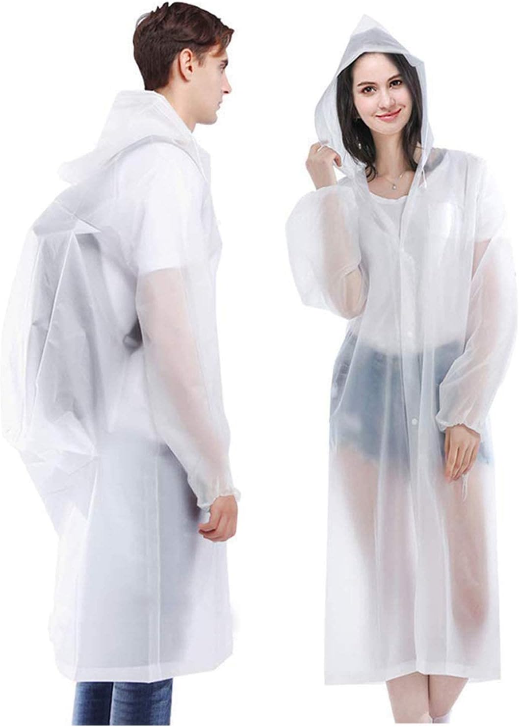 Ahsado Rain Poncho Sports Raincoats, EVA Reusable Rain Coat Jacket with Hood, Rain Cover Poncho for men and women Size 145 cm by 68cm