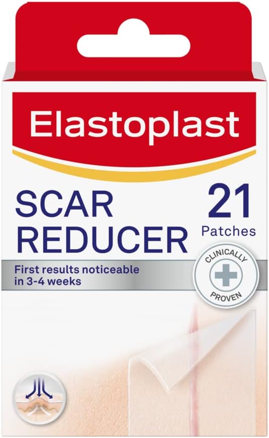 Elastoplast Scar Reducer Plasters (21 Plasters), Quick and Convenient Scar Cover Up Treatment, Scar Sheets to Reduce Visibility of Scars, Scar Plaster Pack for Quick Results, Strong Adhesion Tape
