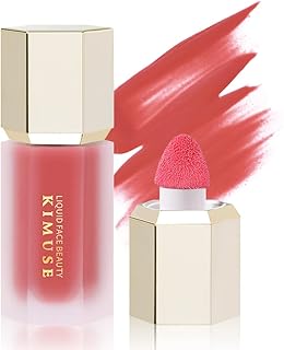 KIMUSE Liquid Blush, Soft Cream Blush Face Blush, Liquid Blush Makeup for Cheeks, Long-Wearing Pigmented Blush, Waterproof, Smudge Proof, Dewy Finish
