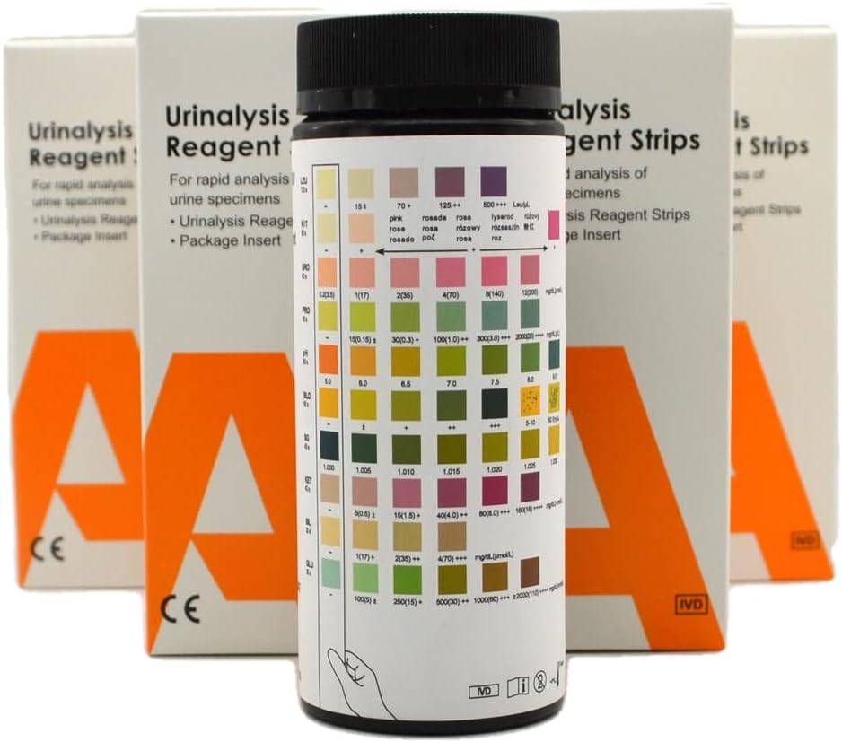 100 x 10 Parameter Urine Testing Strips Instant Dip-Test Urinalysis