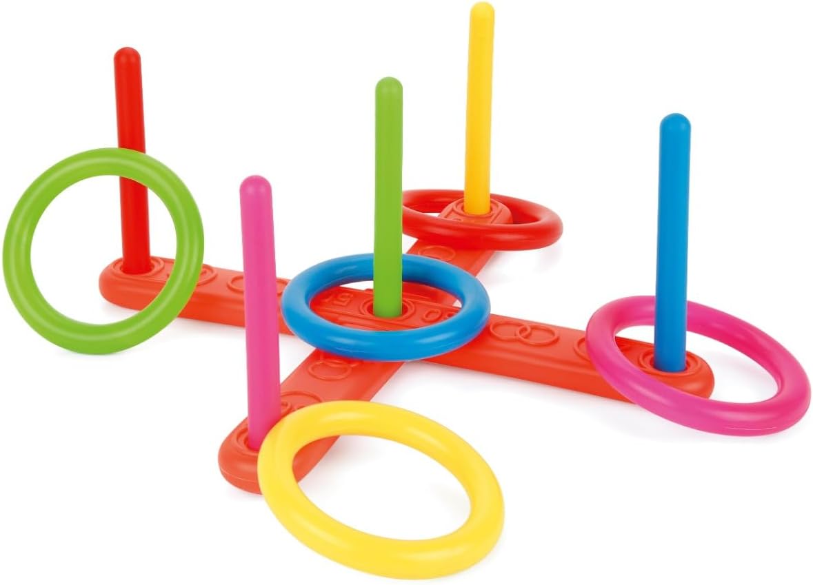Toyrific Quoits Set, Plastic Ring Toss Game for Kids, Outdoor Use