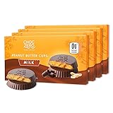 ChocZero Milk Chocolate Peanut Butter Cups, No Added Sugar, Gluten Free, Low Carb Candy, 4 Ounce (Pack of 4), 32 Cups Total