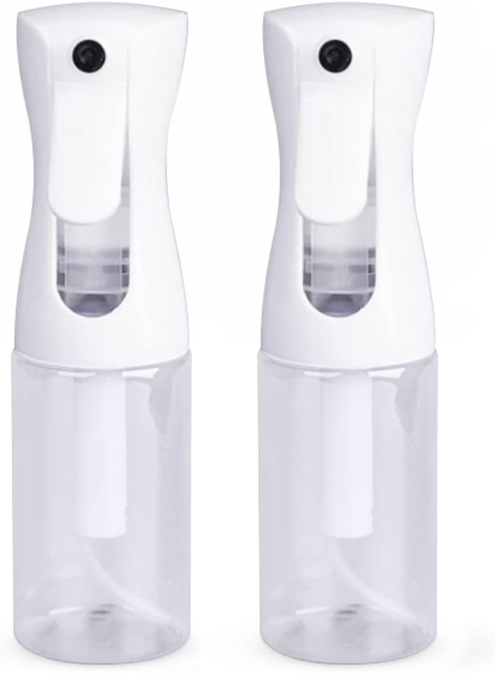 VIGOR PATH Continuous Spray Bottle with Ultra Fine Mist - Versatile Water Sprayer for Hair, Home Cleaning, Salons, Plants, Aromatherapy, and More - Empty Hair Spray Bottle (Clear - 5oz (2 Pack)