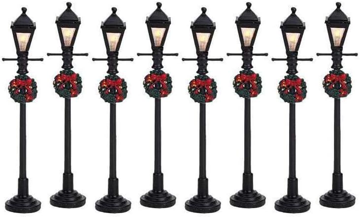Lemax Christmas Village Gas Lantern Street Lamp Set of 8 Battery Operated (4.5V) - 64500