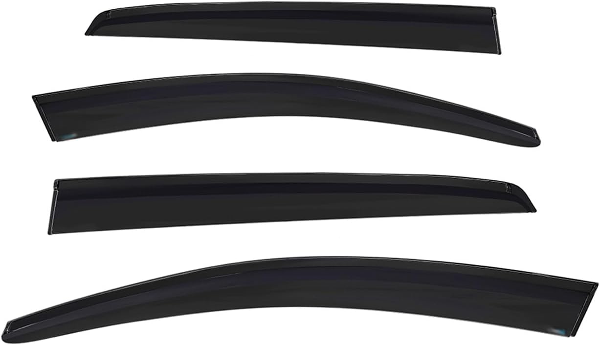 OMAC Window Visor Vent Rain Guard Deflector for VW Golf GTI MK7 2015-2021 Smoke 4 Pcs