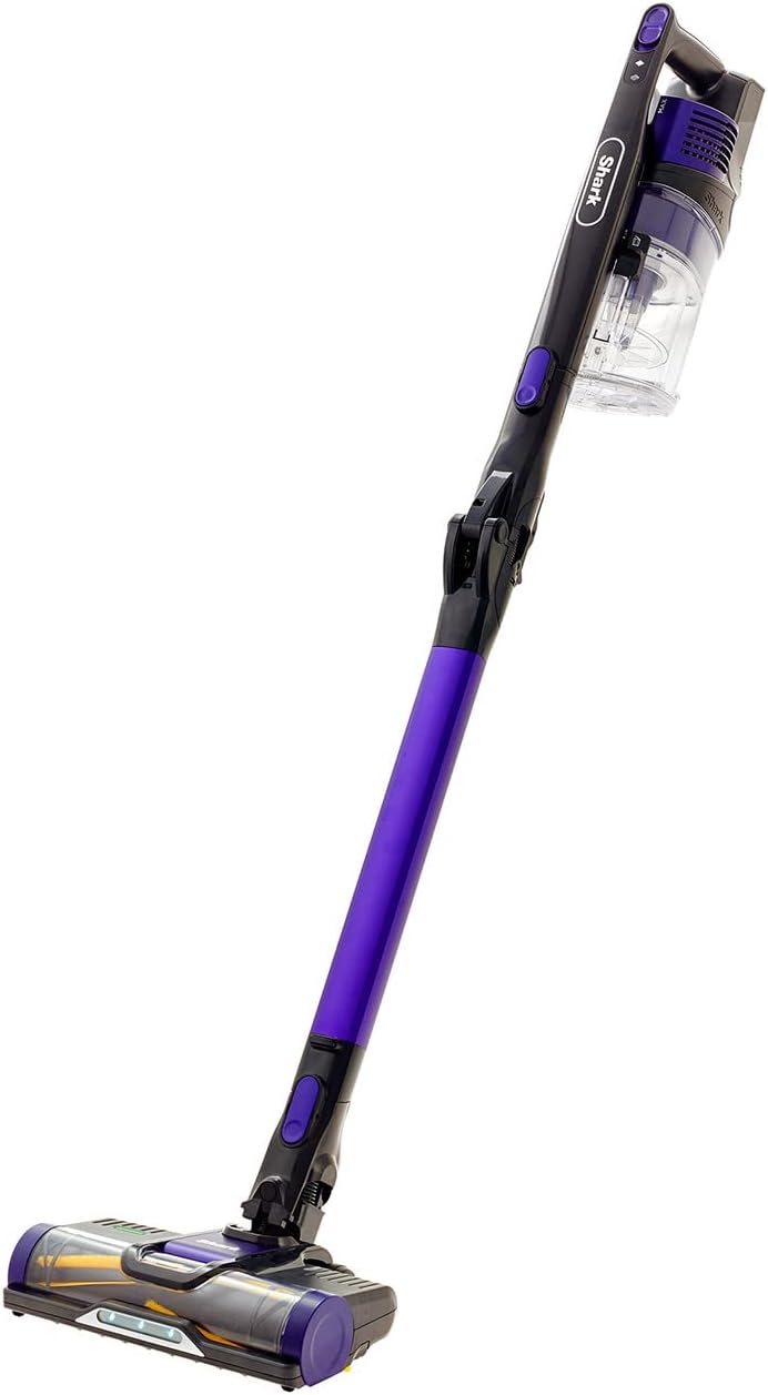 Shark Cordless Stick Vacuum Cleaner with Anti Hair Wrap, Up to 40 mins run-time, Flexible Vacuum Cleaner with Pet Tool, Crevice Tool & Upholstery Tool, Purple IZ202UKT