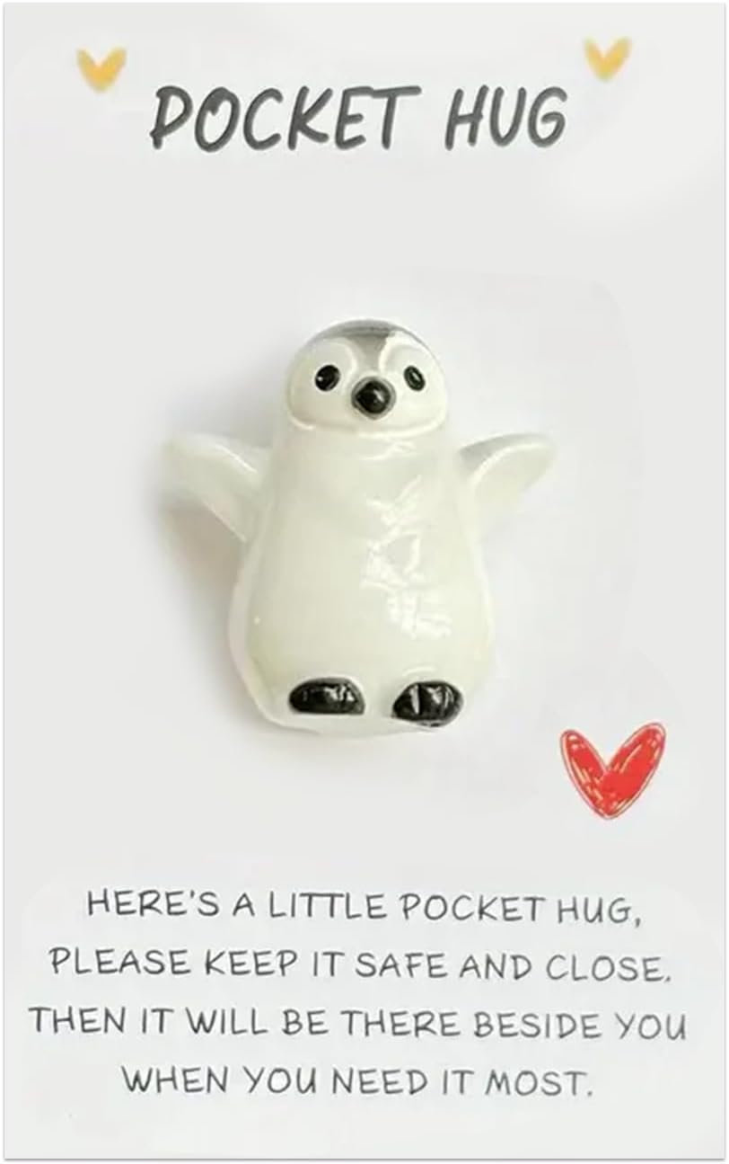Pocket Penguin, Pocket Penguin Hug, Pocket Hug Gift, Cute Penguin Decoration Pocket Hugs for Friends, Lovers, Birthday, Wedding(Penguin)