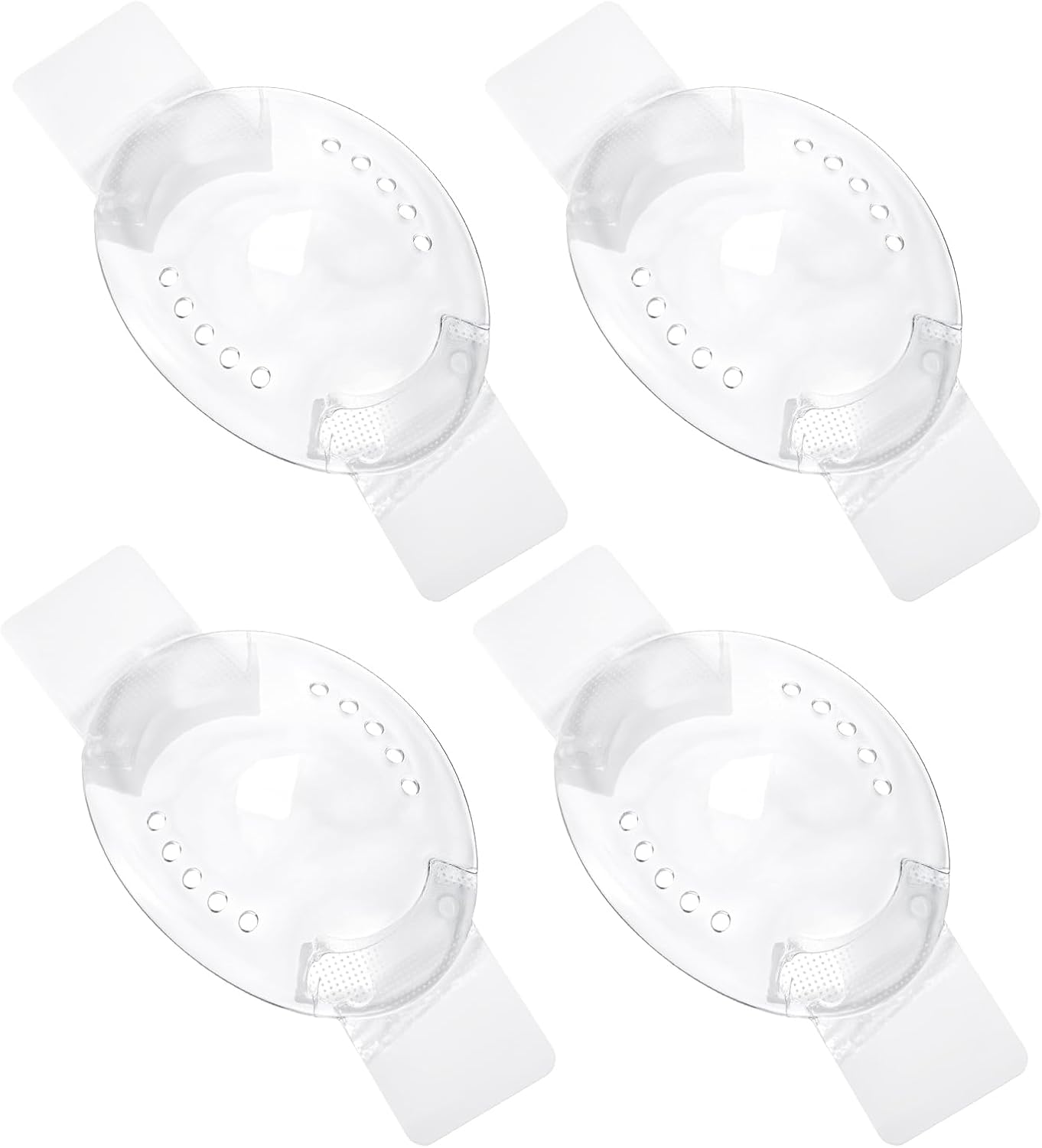 Mabor 4 Pcs Eye Shield - Clear Plastic Clear Eye Shield After Cataract Surgery Patch with Small Hole, Breathable for After Surgery