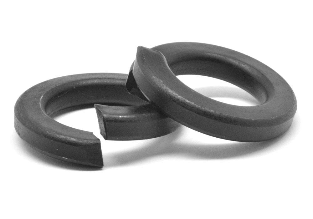 3/8" Grade 8 Regular Split Lockwasher - USA Alloy Steel Black Oxide Pk 100