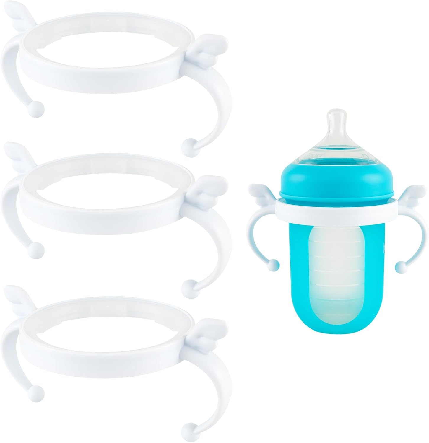 Baby Bottle Handles for Boon Bottles, Ergonomic Bottles Holder for Newborn, 3 Count
