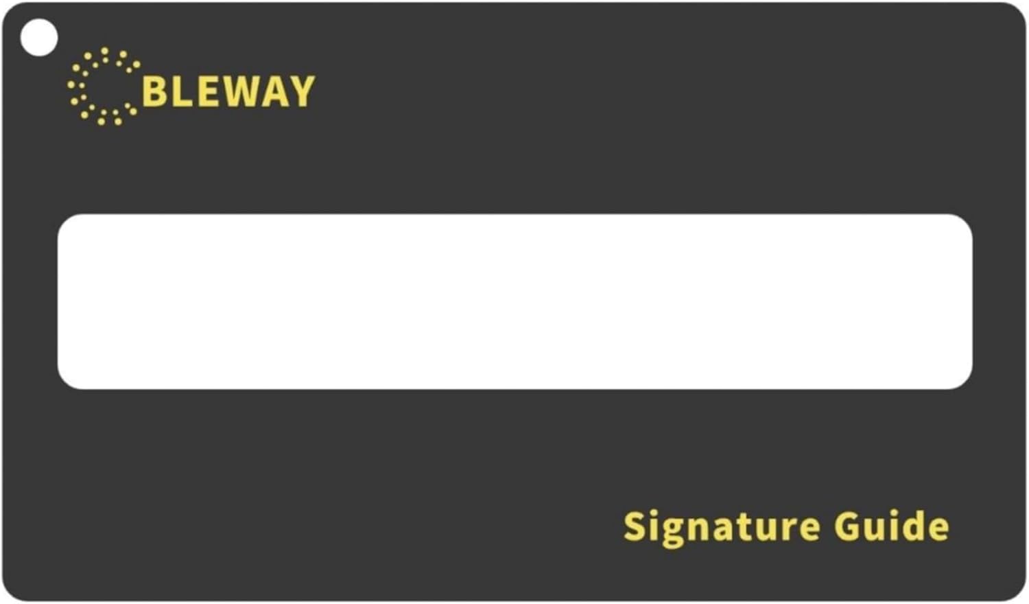 Signature Guide Card for Visually Impaired