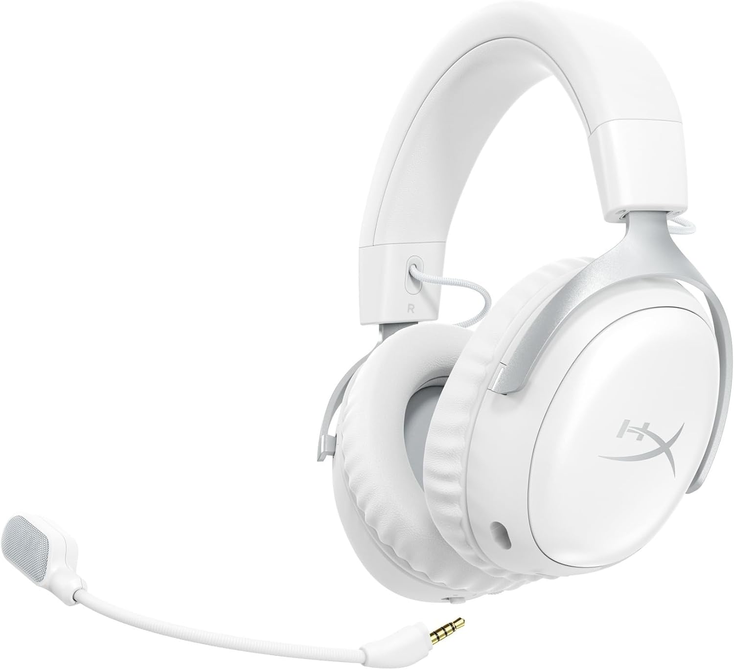 HyperX Cloud III S – Wireless Gaming Headset | Multi-Platform, 2.4GHz, Bluetooth, Battery up to 120 Hrs 2.4GHz / 200 Hrs Bluetooth, 53mm Angled Drivers, 10mm Detachable Mic, Customizable – White