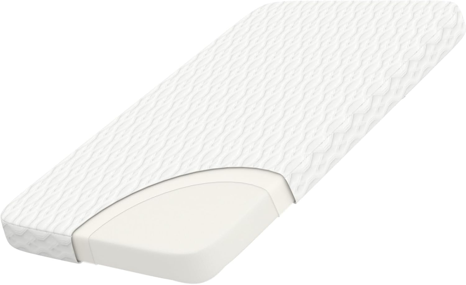 WELLZEE Rectangle Bassinet Mattress 33“x20 x2, Fit for Mika Micky, KoolerThing, Baby Delight, Angelbliss, nordmiex and Most Rectangle Bedside Sleeper, 100% Breathable Cover, Waterproof Lining