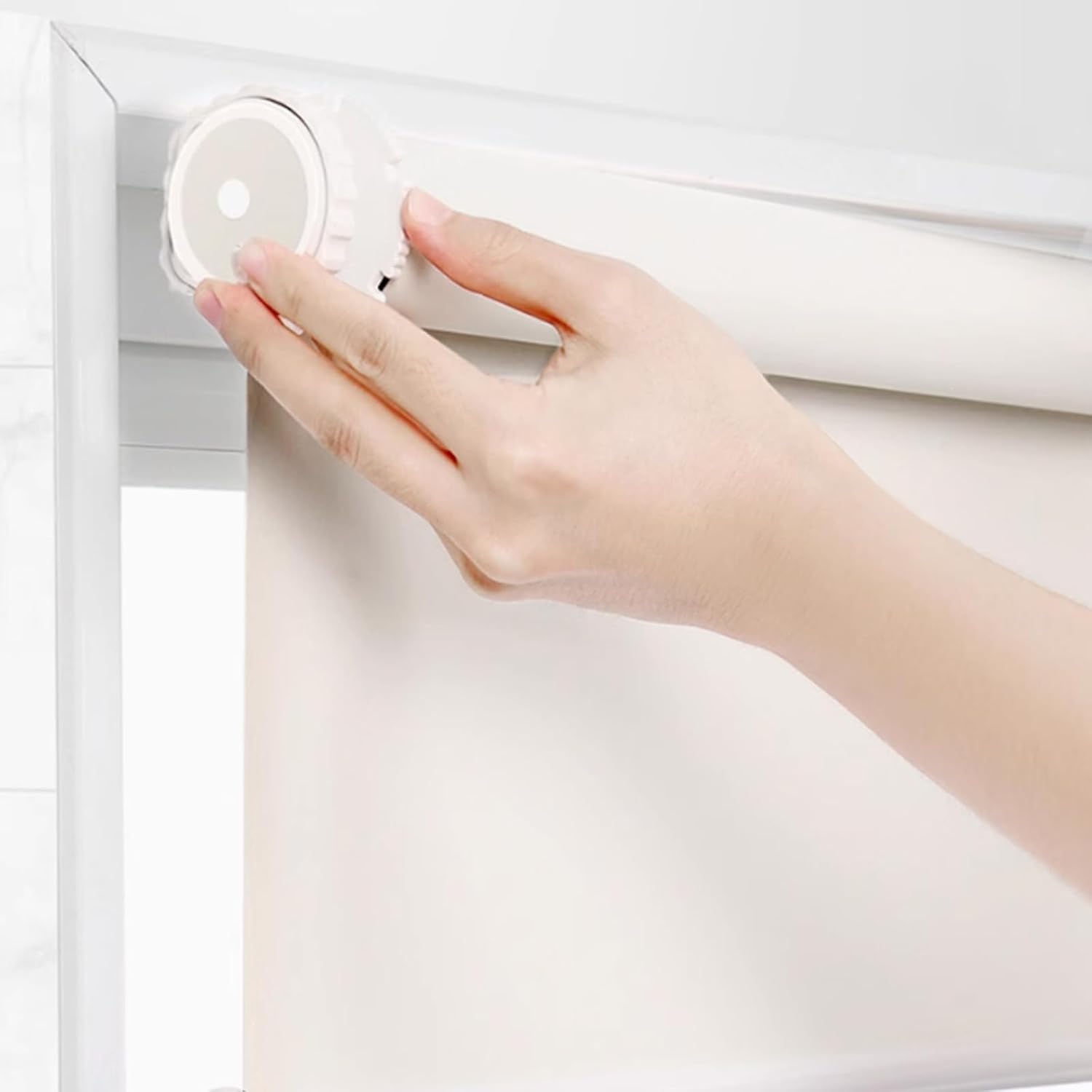 YUJIANHUAA White Blackout Roller Blinds,Insulated UV Protection Window Roller Shades,Translucent Vision Curtains,No Drill,for Bedrooms,Living Room,Bathroom,Office (40cm x 160cm)