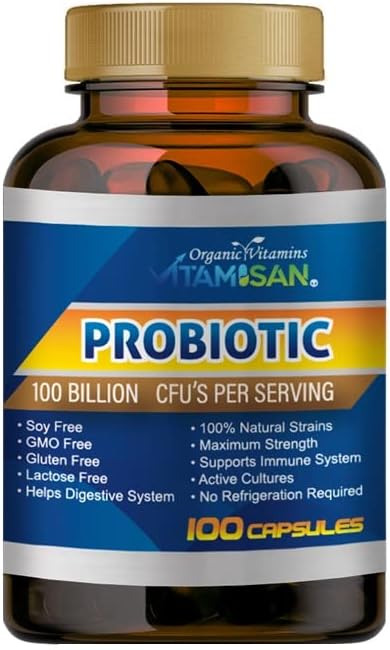 Probiotics for Women, Probiotics for Men and Adults, Natural, Shelf Stable Probiotic Probiotic Supplement with Organic Prebiotic, Acidophilus Probiotic 100 caps