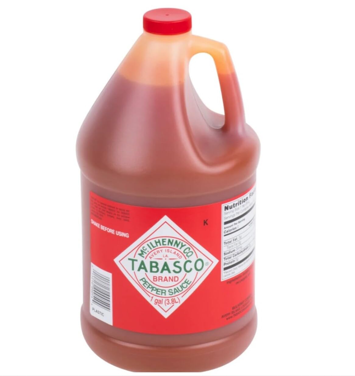 Tabasco Pepper Sauce, 128 Ounce Plastic