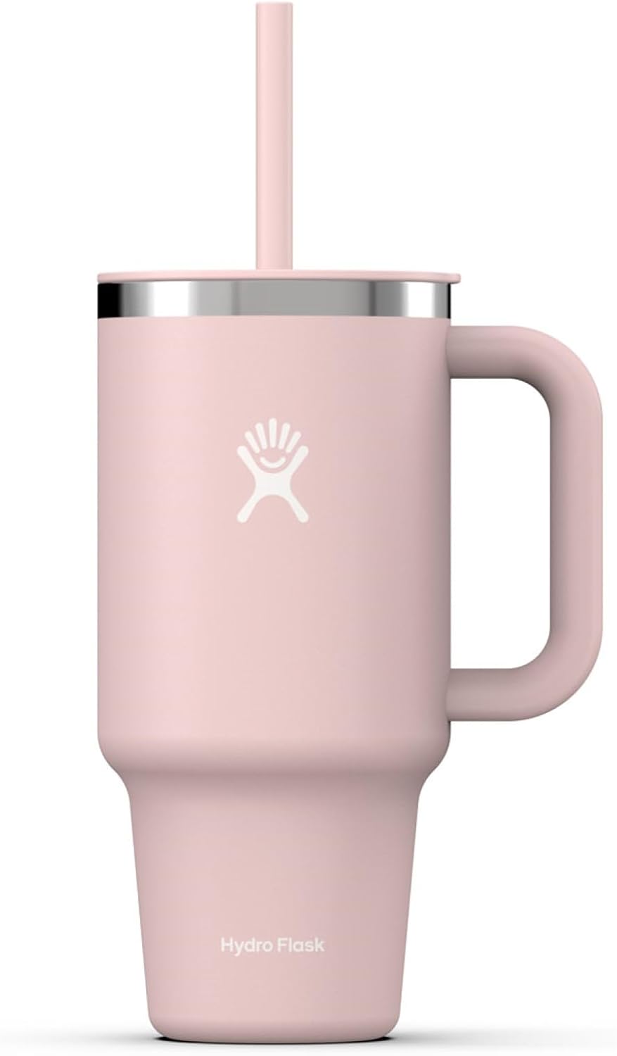 Hydro Flask - Travel Tumbler 946 ml (32 oz) with Closable Press-In Straw Lid - Stainless Steel - Double Wall Vacuum Insulated - Splash resistant lid - Trillium