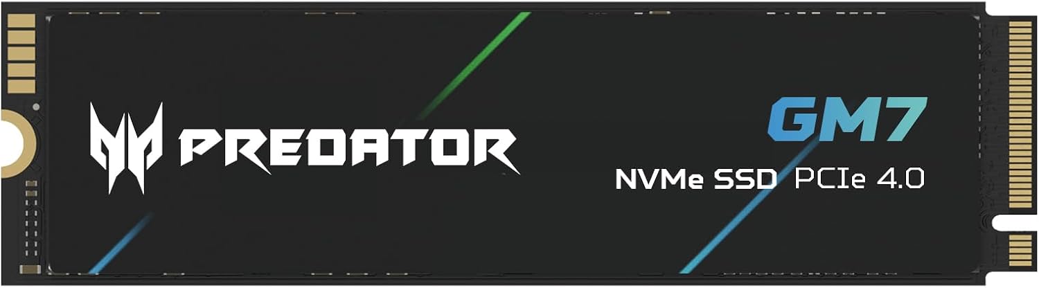 Acer Predator GM7 2TB SSD, M.2 2280 PCIe Gen4 x4 NVMe 2.0, Up to 7200 MB/s, HMB+SLC, Internal PC Solid State Drive for Laptop, Desktop and PS5 - BL.9BWWR.119