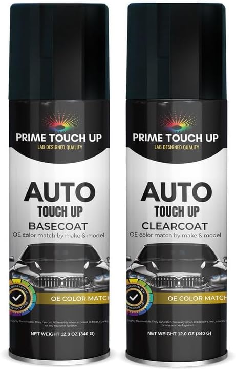 Compatible With 1995 Honda Paradise Blue Green (BG33P-3) Factory Matched Ultra Premium Basecoat Clearcoat Aerosol Kit - Touch Up Paint Kit MADE IN THE USA(1)