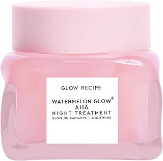 Glow Recipe Watermelon Glow Sleeping Mask - Exfoliating + Anti-Aging Overnight Face Mask w/ AHA, Hyaluronic Acid + Pumpkin Seed Extract for Sensitive Skin - Hydrating Mask (60ml)