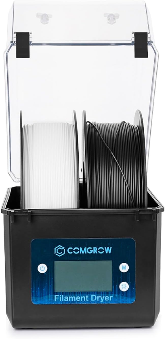 3D Printer Filament Dryer Box, Comgrow 3D Filament Storages, Keeping Filaments Dry During 3D Printing, Compatible with 1.75mm/2.85mm PLA ABS Material, Filament Dehydrator, Spool Holder