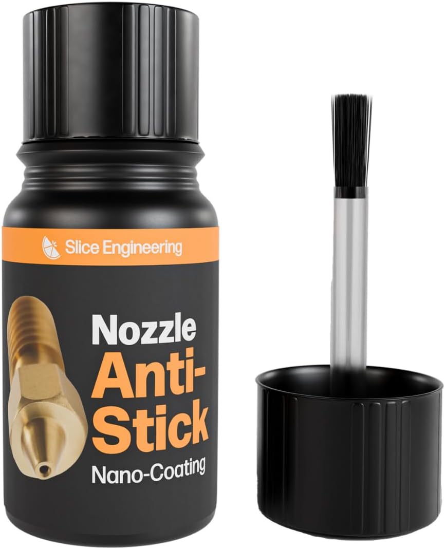 Slice Engineering Plastic Repellent Paint Repels Plastic & Prevents Buildup on the Nozzle | Get Enhanced Print Quality | Hassle-Free Application | Water-Based PTFE Nanosuspension (3 mL - 1 Pack)