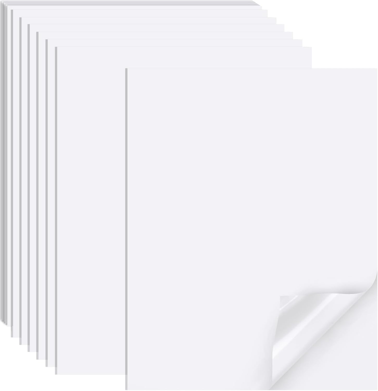 Printable Sticker Paper for Inkjet Printer, 40 Sheets 8.5" x11'' Matte Sticker Printer Paper Full Sheet Labels for Laser/Inkjet Printers, Letter Size