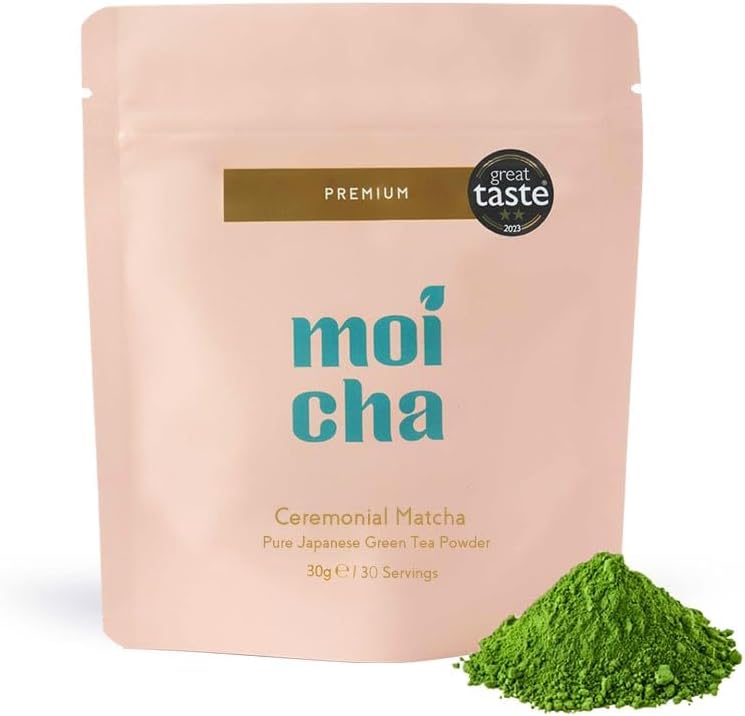 MOICHA Japanese Matcha Green Tea Powder, 30g | Premium Ceremonial Grade | Single origin from Uji Japan | Enjoy in Matcha Latte or as a Tea