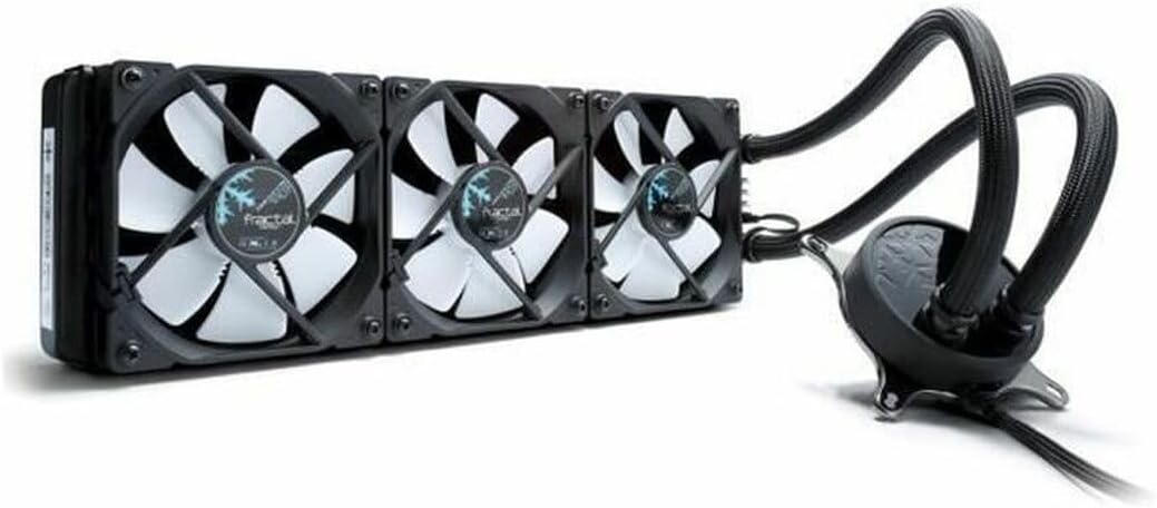 Fractal Design Celsius S36-360 mm Radiator - Silent Liquid CPU Cooler - PWM - Intelligent Controls - 3x Fractal Design Dynamic X2 PWM GP-12 120Mm Silent Fans Included - 1/4" Fitting - Blackout