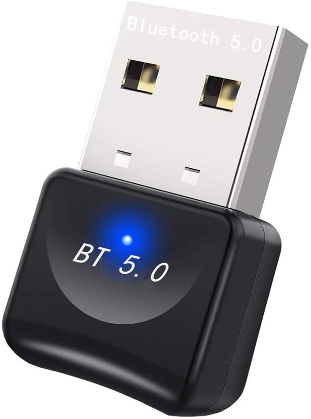 TFUFR Bluetooth 5.0 Dongle Adapter, Mini USB Bluetooth Dongle Audio Transmitter Receiver for PC/Headset/Speakers/Keyboard/Printers