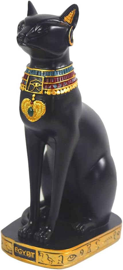 9.5" Ancient Egypt Kitty Egyptian Bastet Cat Goddess Statue Collectible Bastet Sculpture