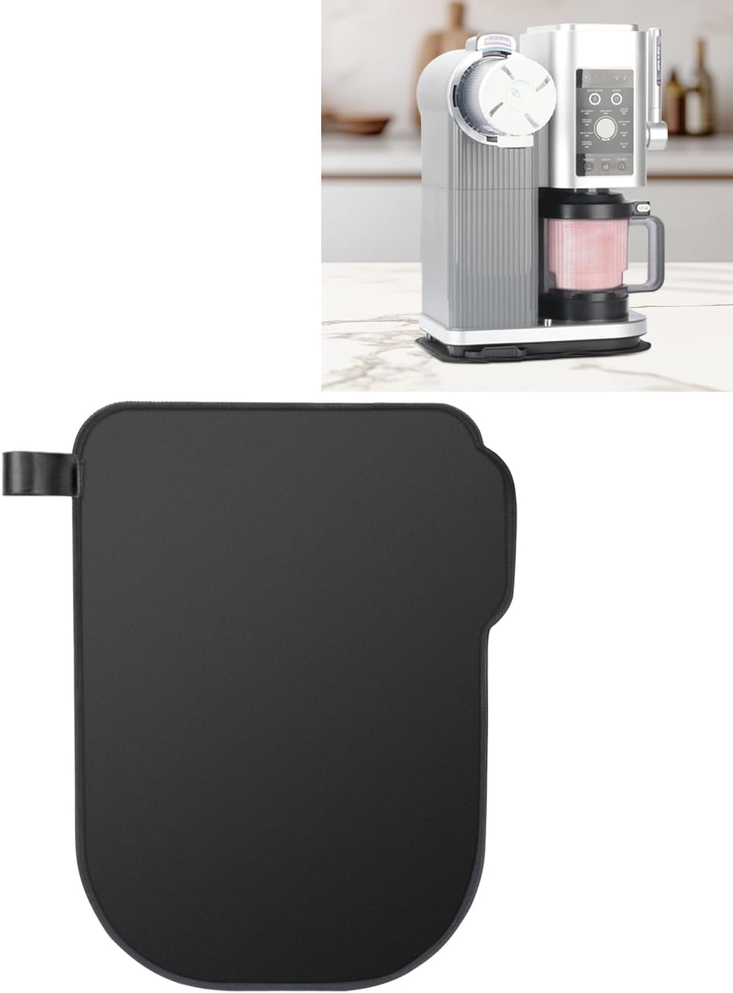Sliding Pad for Ninja Swirl by Creami Ice Cream and Soft Serve Maker NC701 - Quickly Slide Ice Cream Maker on Table - Convenient Storage Strap - Accessories for Ninja Swirl Creami Maker