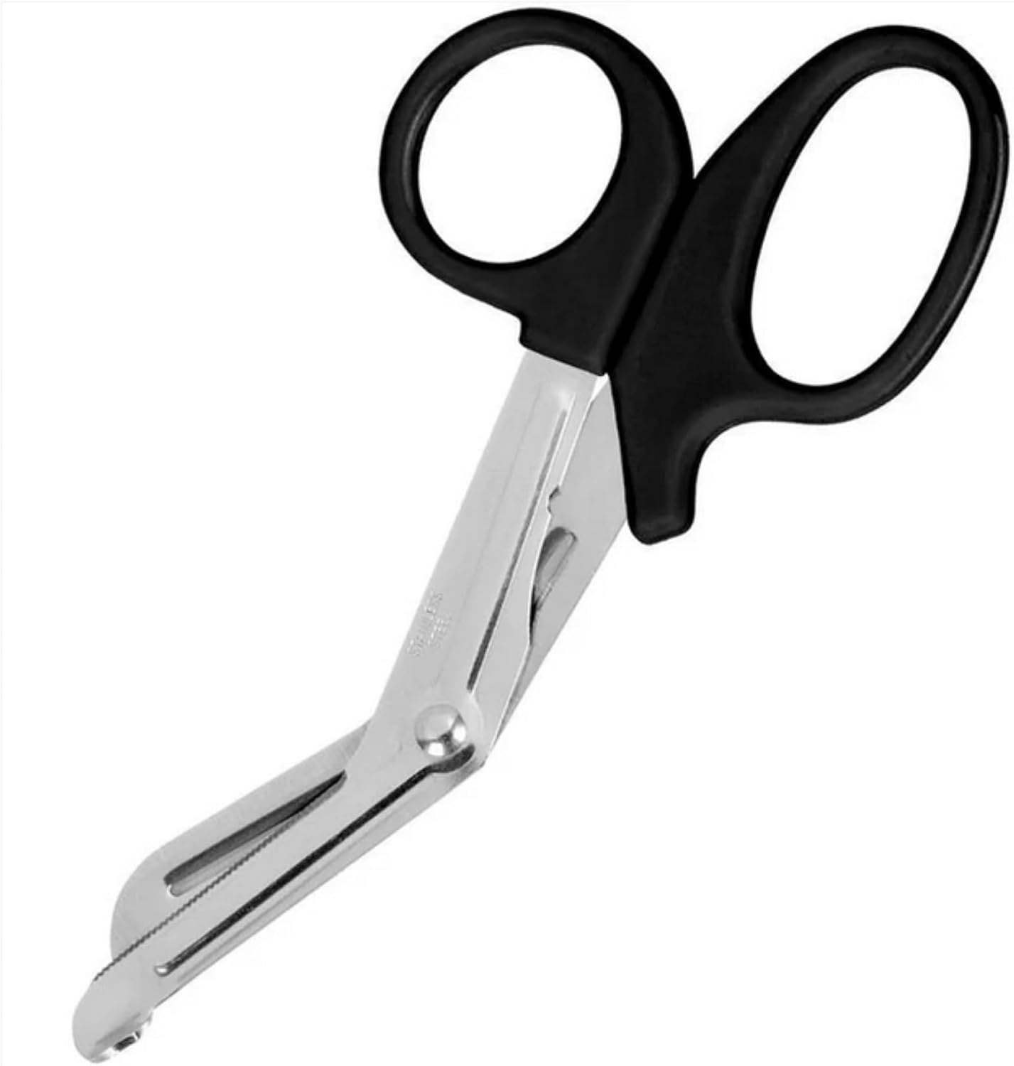 Tuff Cut Scissors Tough Shears First Aid Nurse Paramedic Emergency EMT for Nurses, Doctors, Firefighters, Paramedics (Black, Small 5.5'')