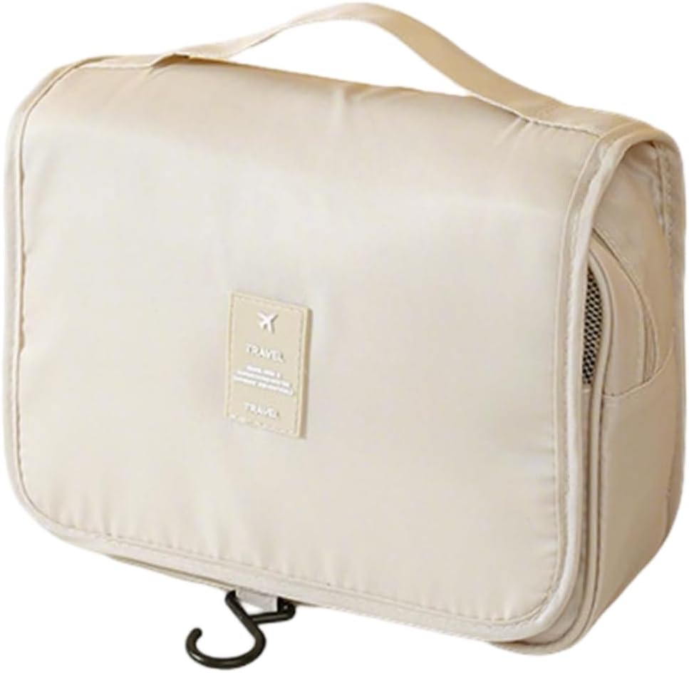 Vbvbip Foldable Travel Toiletry Bag - Waterproof Hanging Cosmetic Organizer with Clear Panel, Portable Makeup Pouch for Shower & Airplane Essentials​​