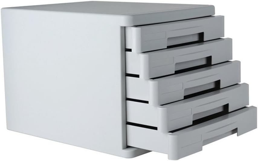 ELQ Desktop File Cabinet - 5-Drawer Mini Desk File Organizer Cabinet Organizer Great for Filing & Organizing Paper Documents, Tools, Kids Craft Supplies,Gray