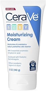 CeraVe Baby Cream, Gentle Moisturizing Cream with Hyaluronic Acid, Paraben, Phthalate, & Fragrance Free, 5 Ounce