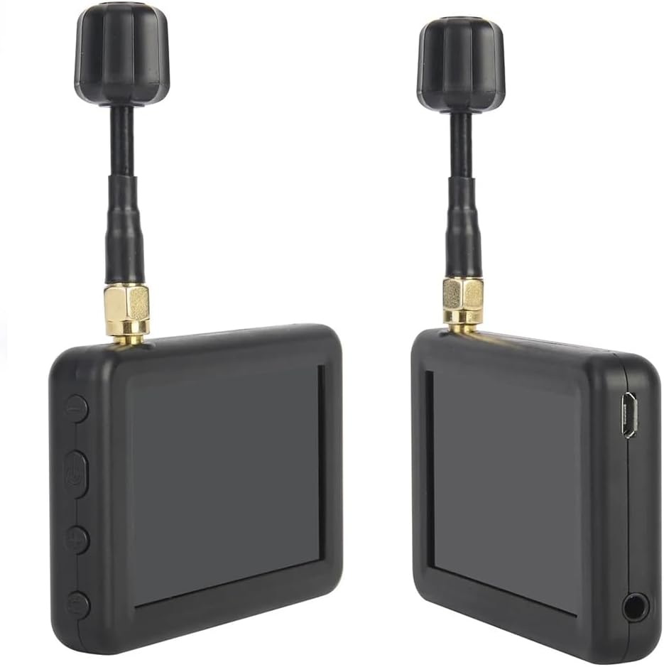 3 Inch Micro Monitor with 480x320 LCD Display Screen 5.8G 40CH Auto Search Wireless Monitor Build-in Battery For RC Multicopter FPV Drone Part RC Trucks/RC Crawler/Boats/Tank/Quadcopter (Black)