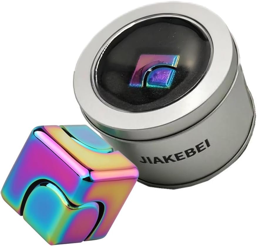 Fidget Toys Adults - 2-in-1 Infinity Cube-Infinity Gear Fidget Cube Spinner for Kids & Adults & Metal Hand Spinner Puzzle Block - Fidget & Finger Toys for Stress Relief
