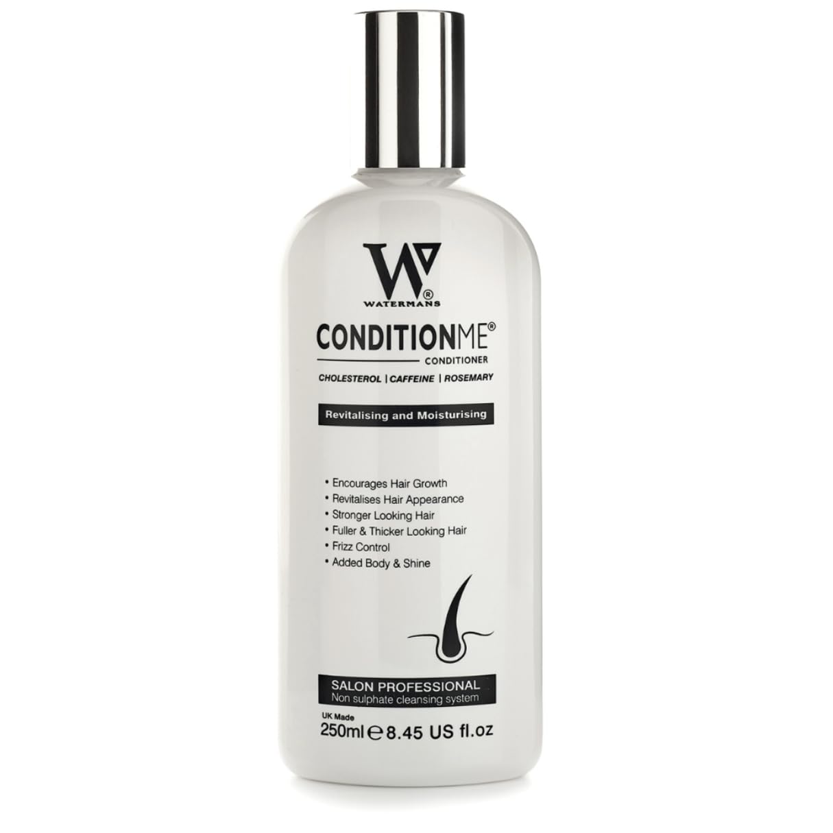 Watermans Hair Growth & Repair Conditioner, Boosts Hair Growth & Improves Density, Biotin & Niacinamide Infused for Thicker, Healthier Hair, Deep Hydration, Anti-Frizz & Breakage Defense, Sulfate-Free