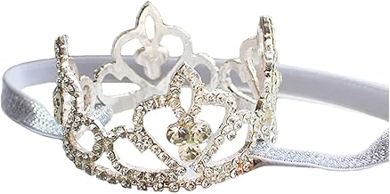 Elesa Miracle Little Girl Crown Baby Girl Infant Toddler Crystal Crown Tiara Headband Baby Photography Headband Props